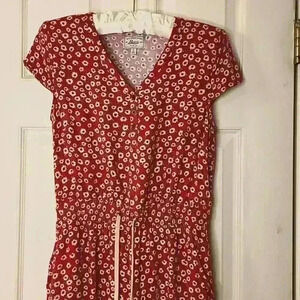 G.H. Bass & Co. Women's  Cinch Drop Waist Dress Floral size small